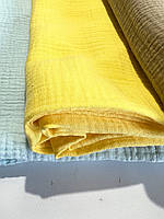 Одеяло Муслин льняное детское легкое 135*105 см, пеленка простынь хлопок, муслиновое натуральное летнее Желтый