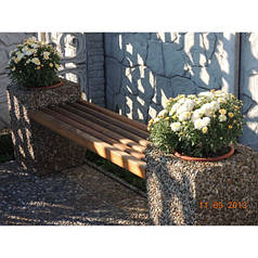 Лавка садова «Квітник» бетонна для парку та саду.