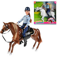 Лялька Поліцейська з Конем (2 види, лялька типу Барбі, конячка, прикраси) 8420