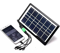 Солнечная Панель для Зарядки Гаджетов GDLite GD-035WP с Кабелем USB 5 в 1