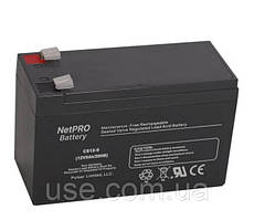 Акб для UPS 9Ah, 9ач, 9А‧годин, 12 Вольт, V, В, для УПС, ДБЖ, AGM, безперебійник