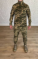 Камуфляжный военный костюм пиксель рип-стоп на флисе зимний, форма тактическая армейская зсу pixel MTP