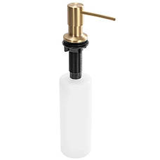 Врізний дозатор для рідини REA BRUSHED GOLD 330мл., фото 5