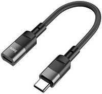 Адаптер Hoco U107 USB-C - Lightning (M/F), 0.1 м, Black (U107CLB)