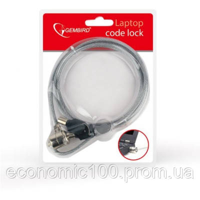 Новинка Тросик с замком для ноутбука Gembird с замком и 2 ключа (LK-K ...