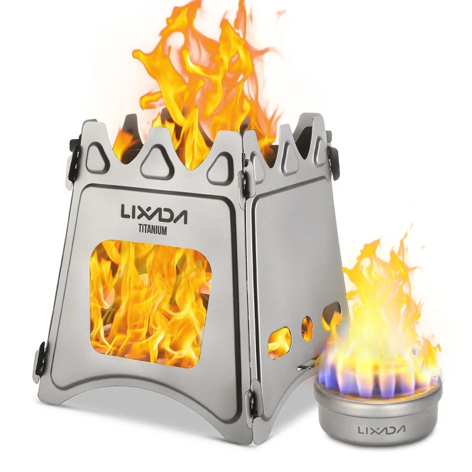 Туристична щепочниця + спиртовий пальник LIXADA Titanium