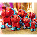 Набір статуеток 7 акрилових слоників червоний, фото 4