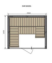 Збірна сауна кабіна Harvia Sauna cabin Fenix 2020S, фото 3
