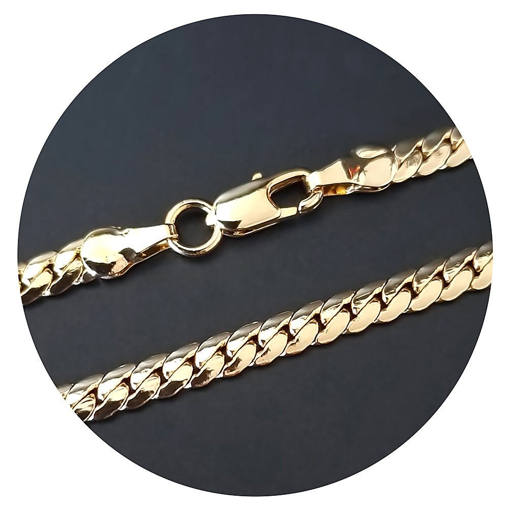 Ланцюжок Аthena. Сталь. Позолота 18К. Довжина: 50 см. Товщина: 4 мм