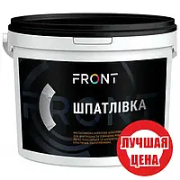 Шпаклевка акриловая фасадная, готовая к применению Front (3 кг) с прочным покрытием и морозостойкая