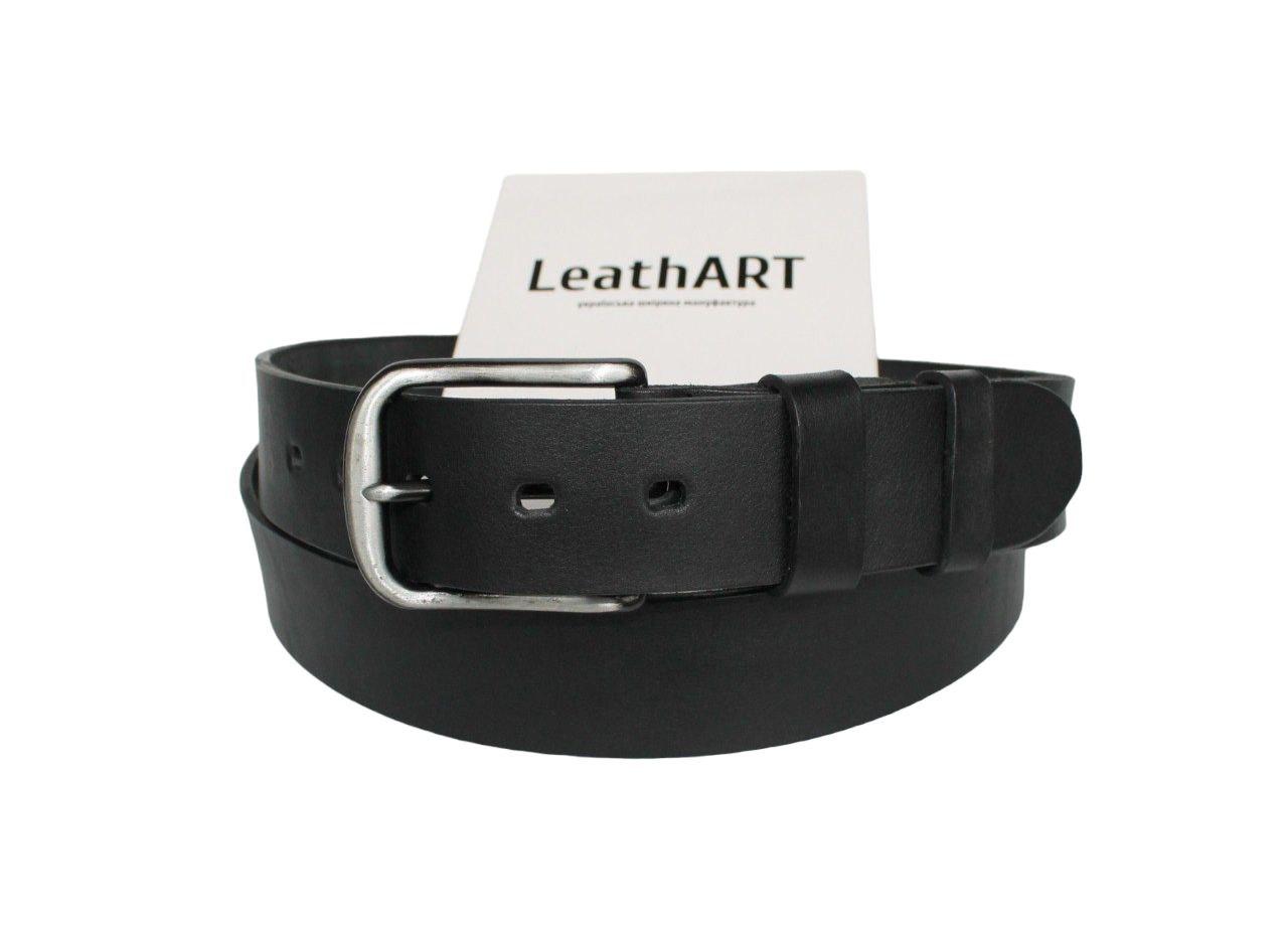 Чоловічий шкіряний ремінь "Dominatore" чорний, фото 1