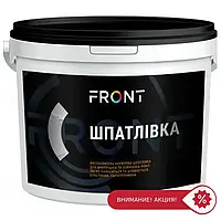 Шпаклевка акриловая готовая к применению Front (3 кг), удобная в нанесении шпатлевка для фасада, Фронт