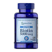 Біотин, Biotin, Puritan's Pride, 5000 мкг, 120 капсул