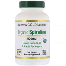 California Gold Nutrition Organic Spirulina 500 mg 240 Tabs