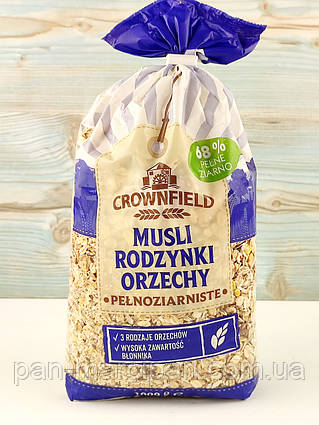 Мюслі з родзинками та горіхами Crownfield Musli Rodzynki Orzechy 1 кг Польща