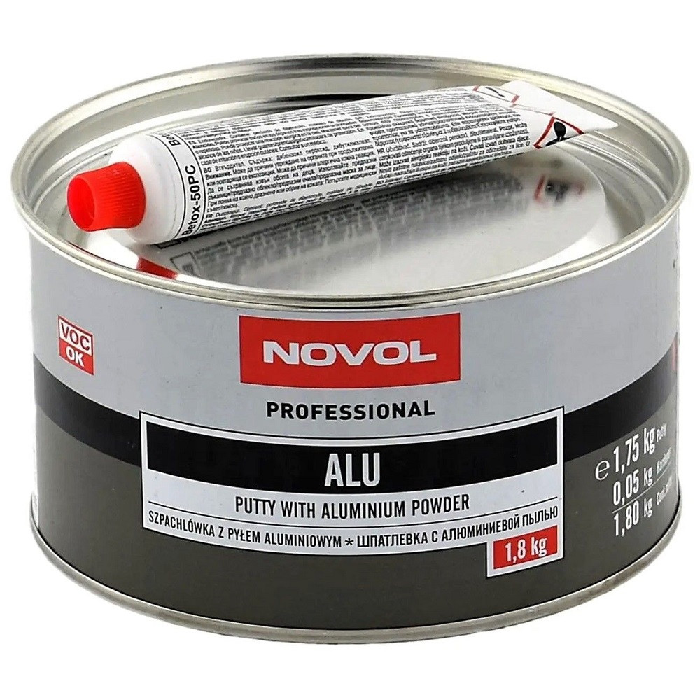 Шпаклівка з алюмінієм Novol Alu 1750+50г