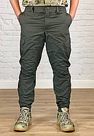 Армейские зимние штаны хаки рип-стоп на флисовой подкладке, боевые тактические брюки хаки камуфляж