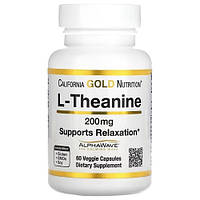 Аминокислоты California Gold Nutrition L-Theanine 200 mg (60 капсул.)