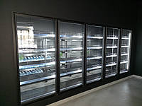 Двери стеклянные 3905х1839h, мм для холодильной камеры 3905х1839h