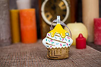Сувенір текстильний ароматизований ванільний "Жовтий кекс" ручної роботи, handmade казкові прикраси