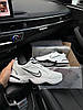 Чоловічі кросівки Nike Air Max Monarch IV All White Black Взуття Найк Аїр Макс Монарх білі шкіряні демісезон, фото 6
