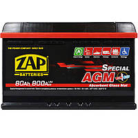 Акумулятор ZAP AGM 580 02 L3 80Ah 800A R+ (правий +)