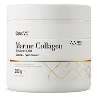 Для суставов и связок OstroVit Marine Collagen & Hyaluronic Acid Type 1 (200 грамм.)