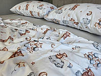 Комплект постельного белья Медвежонок/св. серый, Turkish flannel