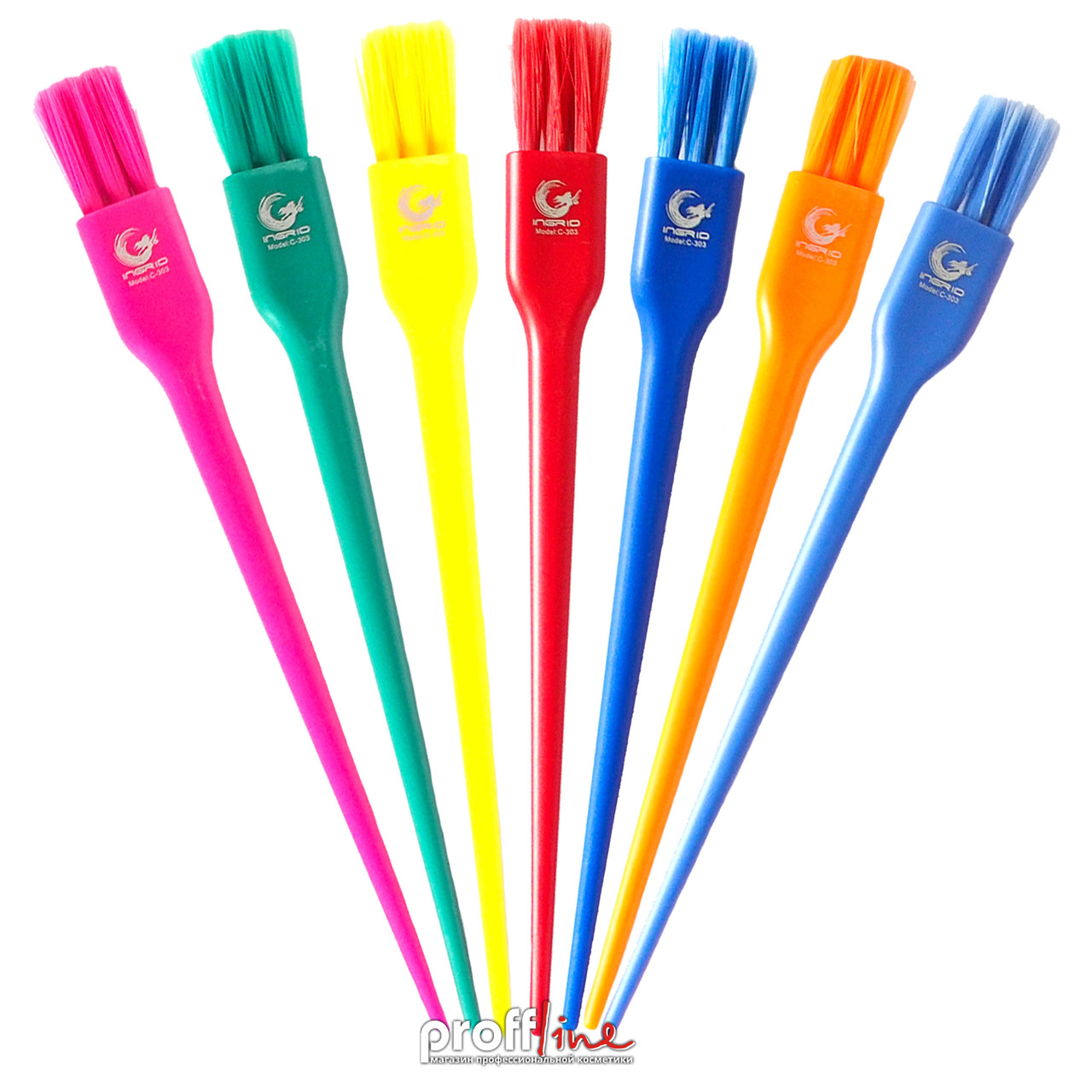 Кисть для покраски волос Ingrid C-303 (цветная узкая) (ID#1846769585 ...