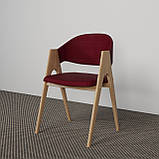 М'який стілець "Джим" з дерева і тканини з округленими ніжками, фото 3