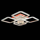 Світлодіодна люстра 125 Вт з підсвічуванням основи та пультом д/к колір каркасу білий D-A9201/4+1WH LED 3color dimmer, фото 3