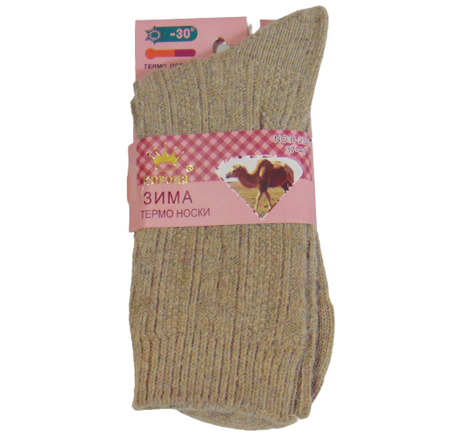Термошкарпетки верблюжа вовна Корона 2516-4 37-41 бежеві, фото 1