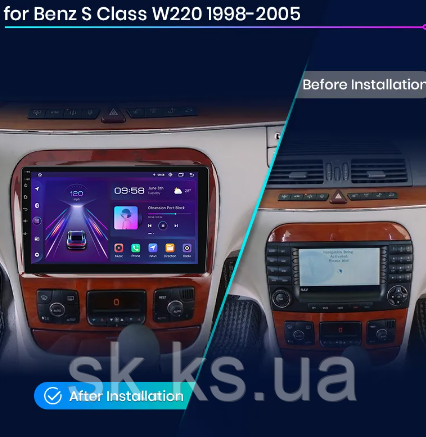 Junsun 4G Android магнітола для Mercedes Benz S Class W220 S280 S320 S350 S400 S430 S500 S600 1998-2005