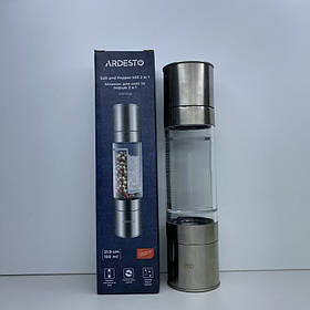 Млинок для солі та перцю 2в1 акрил/нержавіюча сталь Ardesto Gemini AR2102SS