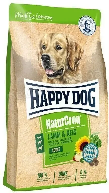 Happy Dog NaturCroq Lamm & Reis - корм для собак з чутливим травленням (ягня/рис) - 4 кг