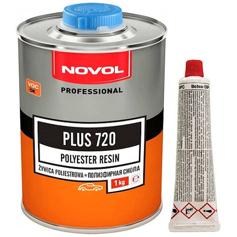 Поліефірна смола для ламінування Novol Plus 720 1,0+0,05кг, фото 2