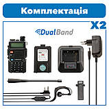 Комплект рацій 2 шт KENWOOD TK-F8 DB TURBO (3000 мАг)+ гарнітура + ремінець на шию Mirkit, фото 4