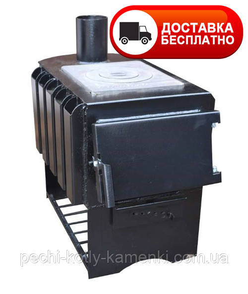 Піч тривалого горіння "Panda-ПДГП-7П" з чавунною плитою конвекційна 3 мм