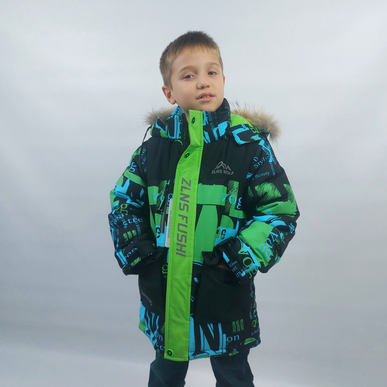 Дитяча зимова куртка на хлопчика 116,140 на холофайбері