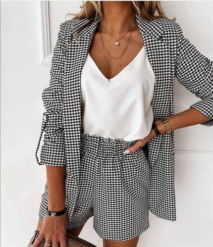 Женский костюм двойка кардиган и шорты, 42-44, 46-48, ткань костюм ...