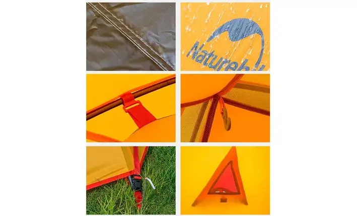 Намет тримісний Naturehike P-Series NH18Z033-P (Orange), фото 4