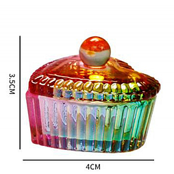 Стаканчик для мономера Серце, і рідин, з кришкою, скляний.