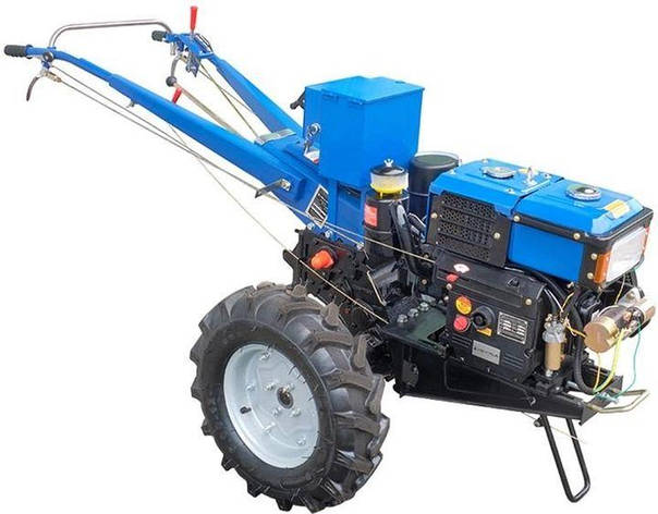 Дизельний мотоблок синій Forte МД-81Е LUX без плуга, фото 1