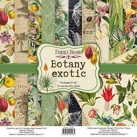 Набір скраппаперу Botany exotic, 10 аркушів, 20x20см