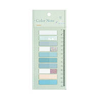 Стікери-закладки з лінійкою "Color note" з блискітками, пастельні кольори