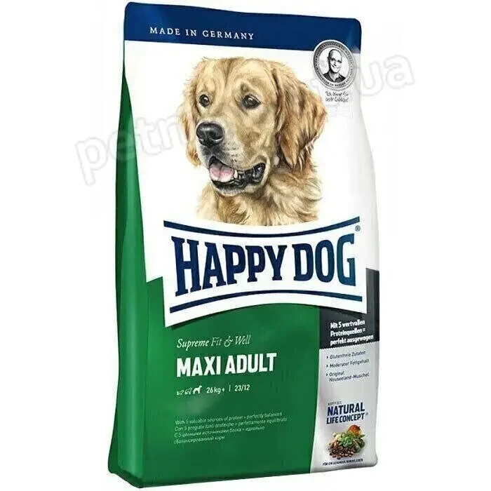 Happy Dog Fit & Well Maxi - корм для собак великих порід - 14 кг