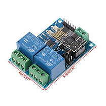 Подвійний релейний модуль Wi-Fi ESP8266, 12 В, дистанційне керування через додаток, фото 4