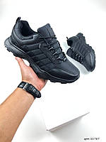Situo мужские термо кроссовки черные на шнурках. Утепленные черные мужские текстильные кроссовки зимние