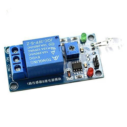Модуль 1-канального реле фоточутливого датчика для Arduino, 12 В, фото 1