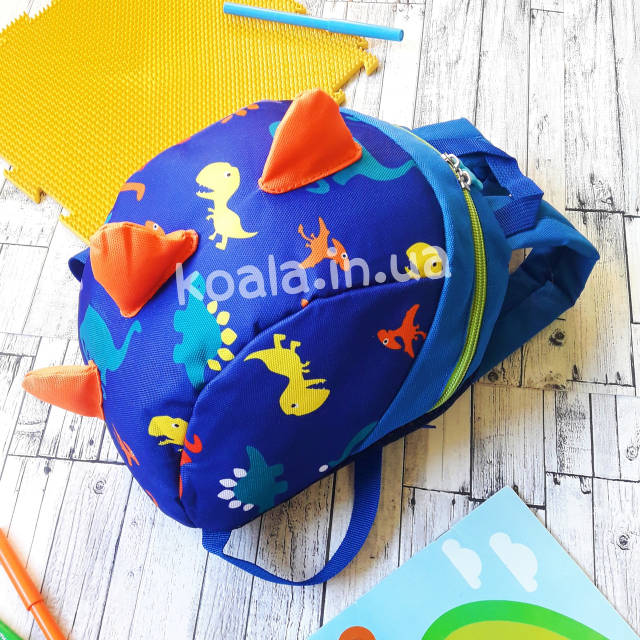 Дитячий Рюкзак Динозавр Синій для хлопчика 2-4 Дошкільний